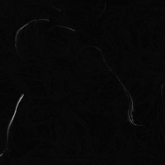 In this exercise, the curves appear and flow in response to the sound captured by the microphone, while the arrow keys control the speed of their movement.