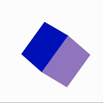 I adjusted some of the parameters to make the cube rotate in a more consistent pattern and made the color changes more noticeable.