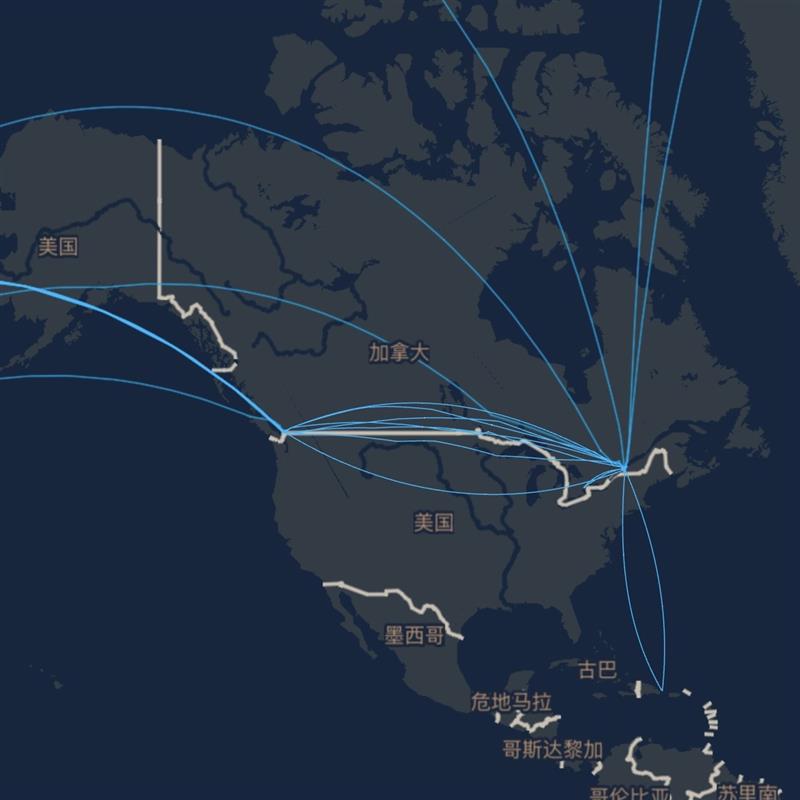 As an immigrant from China. I often need to fly back from Canada to visit my family and friends. Luckily, I have flight recording software that generates a map of my routes with the date, distance, and length of the flight. Although these are cold numbers, each route reminds me of each trip, the people I met along the way, the time I spent with friends and family back in China, and how much I miss my family.