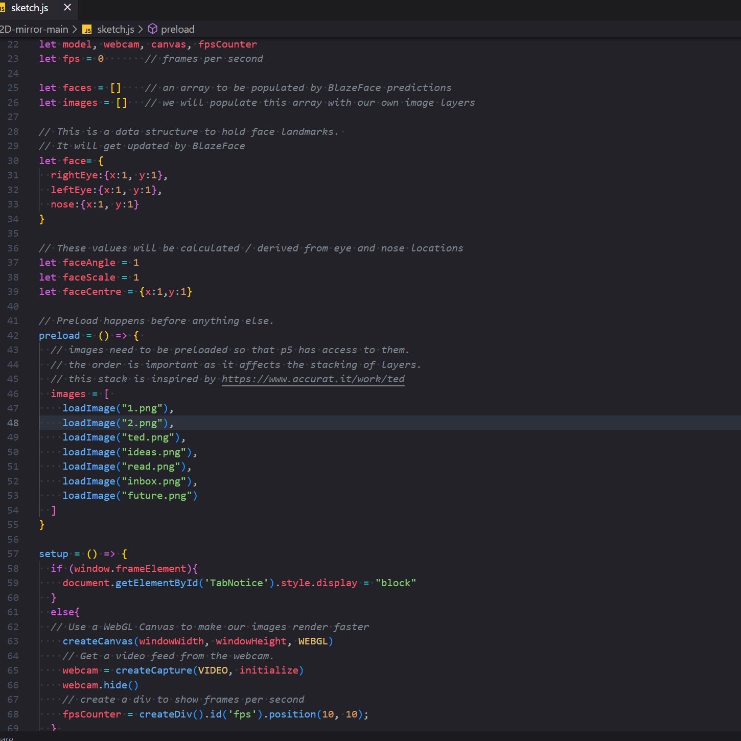 After gathering enough graphical data, I started programming my data portraits with p5.js. I layered my selfies, converted them to PNG format, wrote them into code and looked forward to the results.