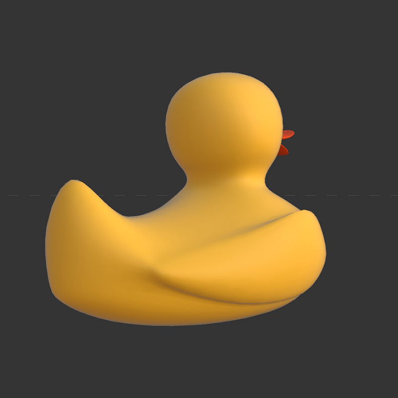 The back of the duck. I'm happier with the overall shape. Next, I'll be sculpting mostly the details of the duck.