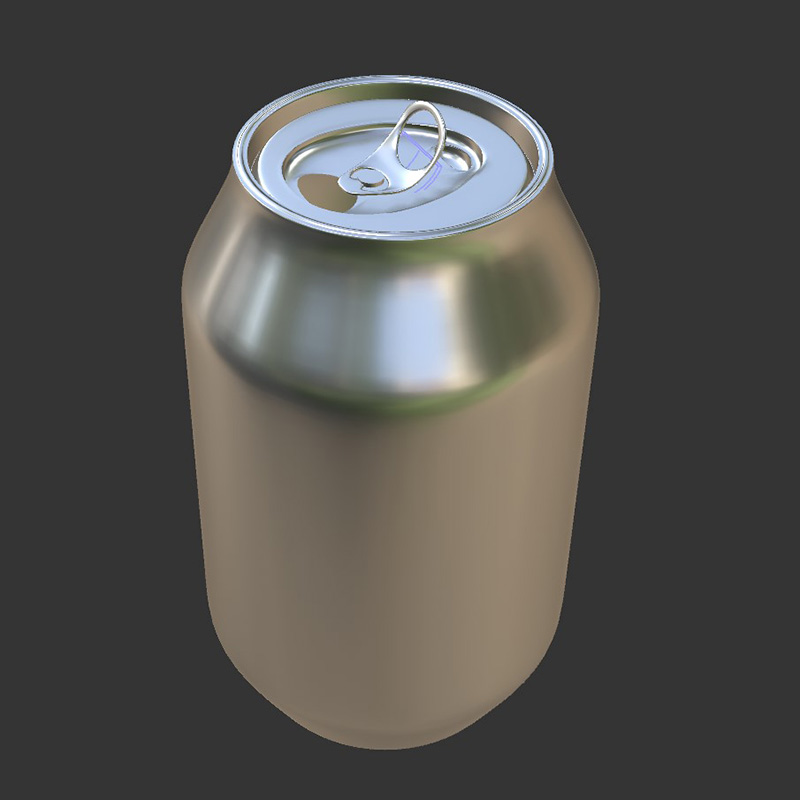 I added metal texture to the can.